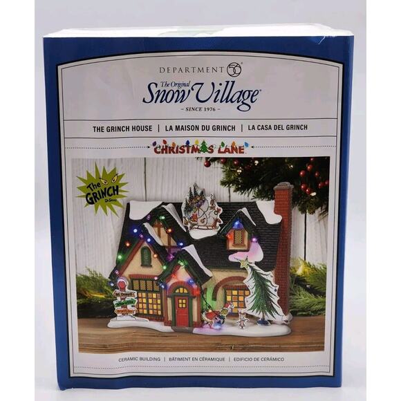 Dept 56 THE GRINCH HOUSE Snow Village Christmas Lane 6011416 Brand New In Box - Picture 4 of 9